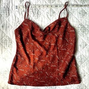 Banana Republic XS Pumpkin Paisley Tank NWT